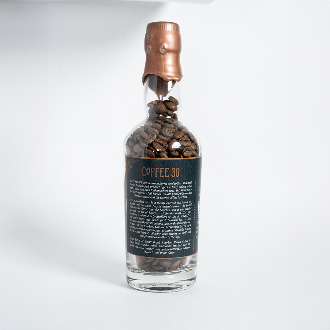 Coffee:30 Bourbon Barrel Aged Coffee Bottle 5oz